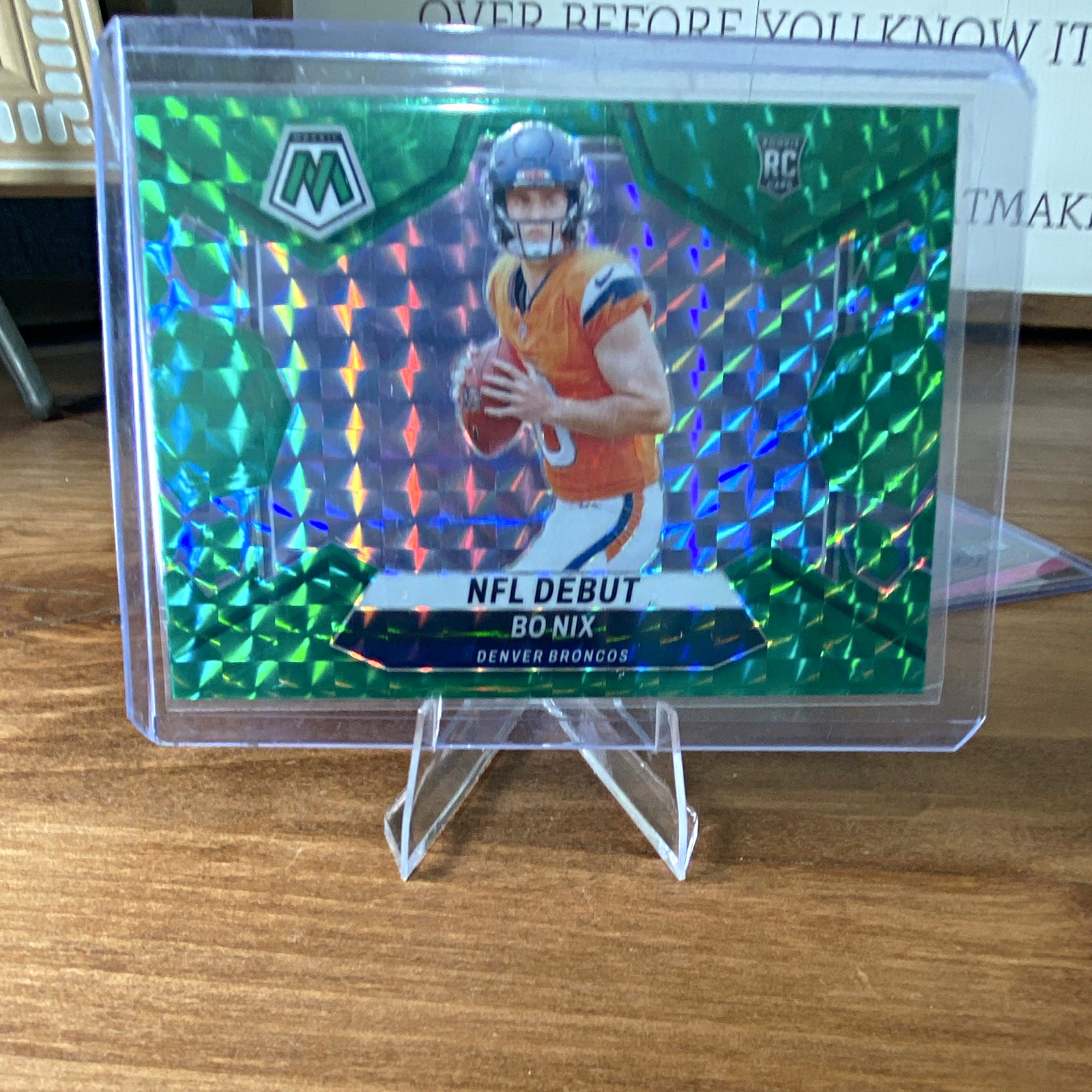 2024 Panini Mosaic Bo Nix Green Prizm NFL Debut #271 RC Denver Broncos