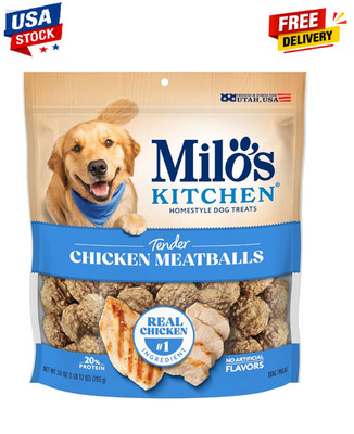 Milo s Kitchen Chicken Meatballs Dog Treats, 28 Oz. Bag