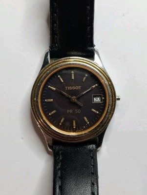 Women's Tissot PR 50 Watch Working Battery In Missing Crown Used Condition