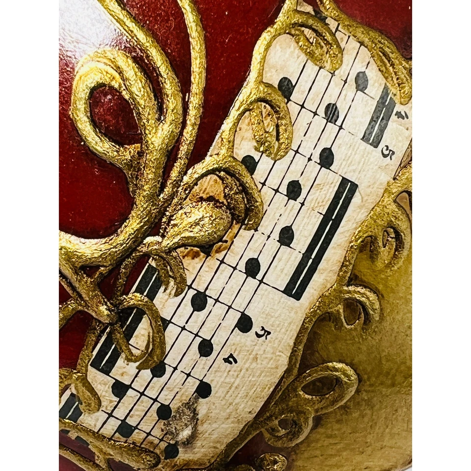 Máscara de mascarada italiana Laguna L'Atelier della Machera con diseño de nota musical  Foto 3 de 4