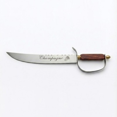 Champagne Sword Classic Wood Handle Saber champagne opener made in France
