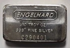 Vintage Engelhard 10 Oz .999+ Silver Bar C290401