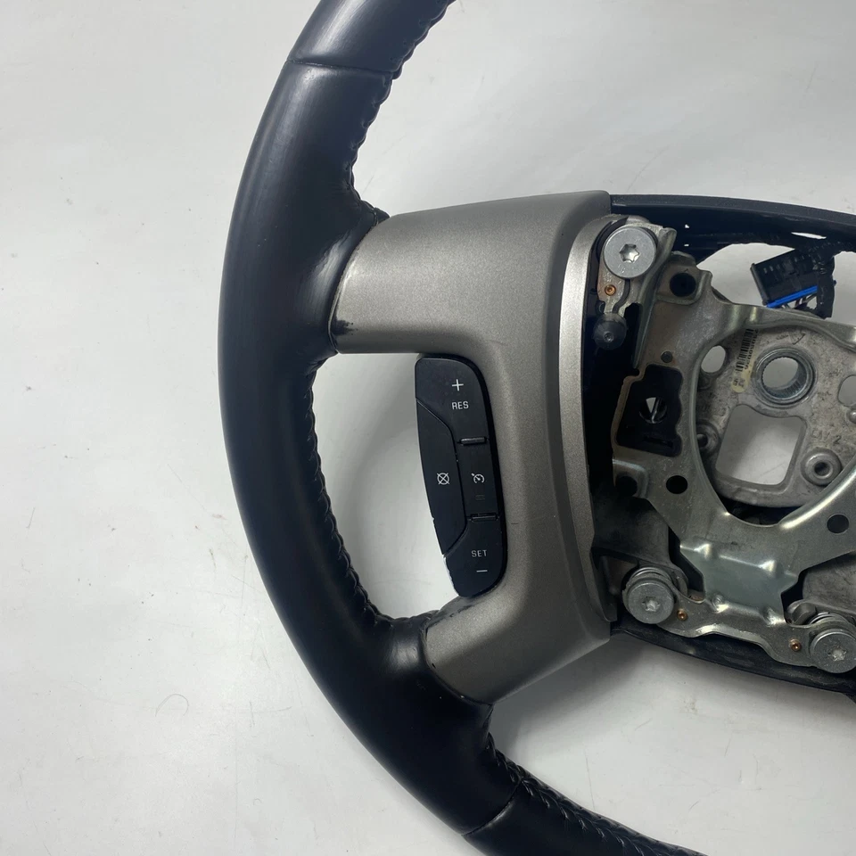 Volante Chevrolet GMC Tahoe Yukon silverado couro ébano preto 07-14 fabricante de equipamento original - Imagem 3 de 4