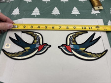 Swallow Bird Appliques Embroidery Iron On Patches Animal Pattern Sewing Applique