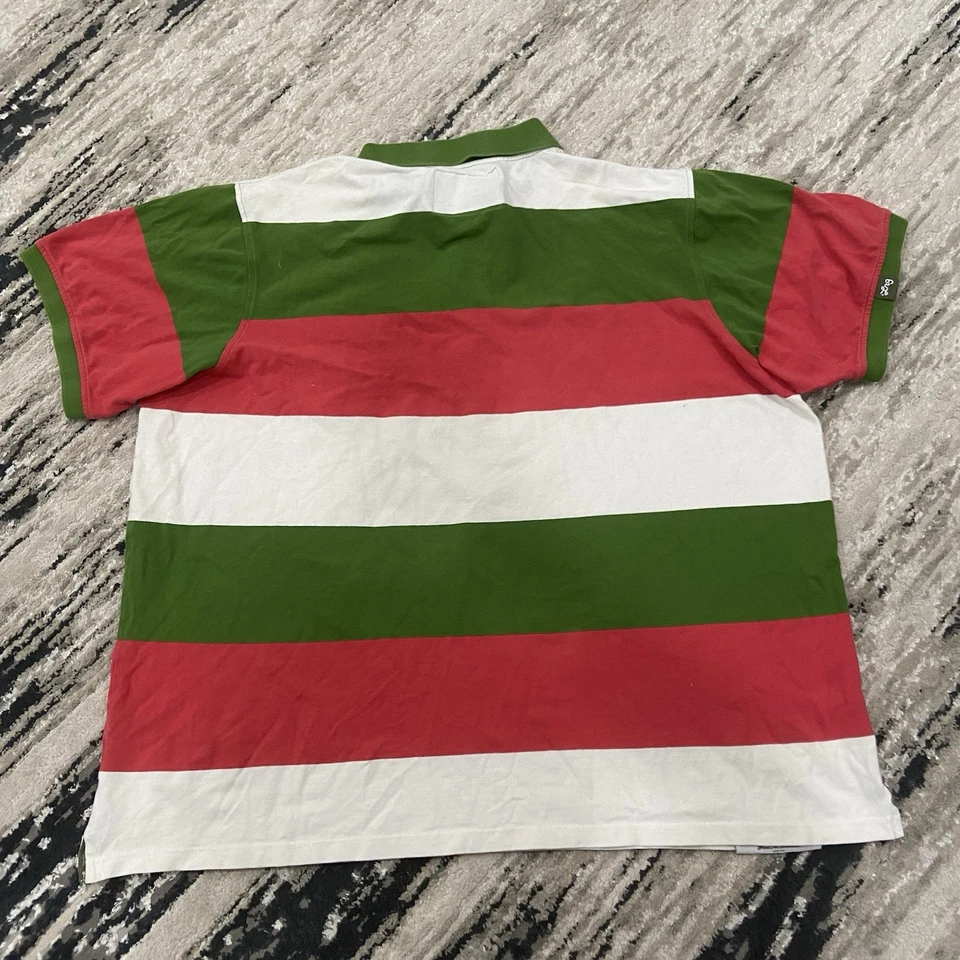 LRG Lifted Research Group Rasta Stripe Polo 3 Button Shirt Size 5XL - Image 4 of 4
