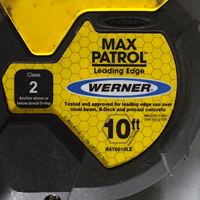 Werner MAX PATROL Leading Edge 10 ft Self-Retracting Lifeline SRL R410010LE
