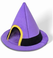 Halloween Cat Bed Witch Hat Shape Purple New