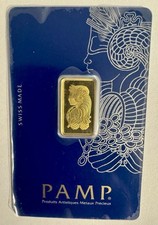 5 gram Gold Bar - PAMP Suisse - Fortuna - 999.9 Fine in Sealed Assay