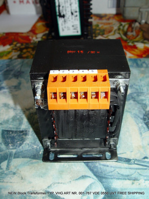NEW Block Transformer TYP. VHG ART NR. 001-767 VDE 0550 UVT FREE SHIPPING