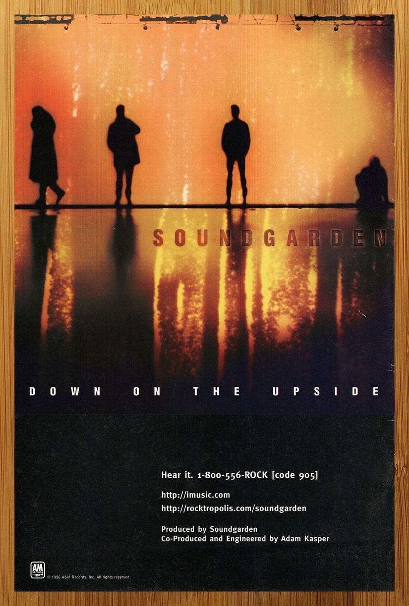 1996 Soundgarden Down on the Upside Print Ad/Poster LP CD Album