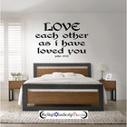 Religious Bible LOVE Quote Wall Art Sticker Bedroom Lounge God Lord JOHN 15:12