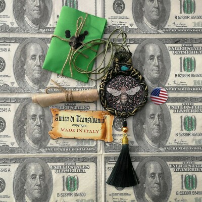 talisman amulet bee honey lucky charm necklace pendant good luck money powerful 
