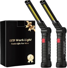 2 PACK Rechargeable LED Work Light DIY Home with Magnetic Base, Christmas Gifts