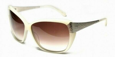 Oliver Peoples ''Skyla'' IS White & Silver / Light Brown Gradient Sunglasses 