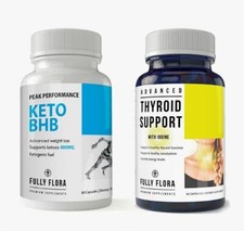 Keto BHB Weight Loss Burn Fat Caps  Thyroid Support Pills Combo Free Shipping