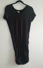 Jessica Simpson T-Shirt Dress Sz Small Juniors Black Rouged Knee Length Pullover