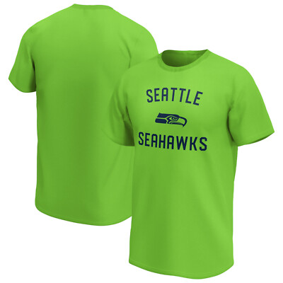 NFL T-Shirt Seattle Seahawks Team Arch Core Graphic Football Shirt lime green