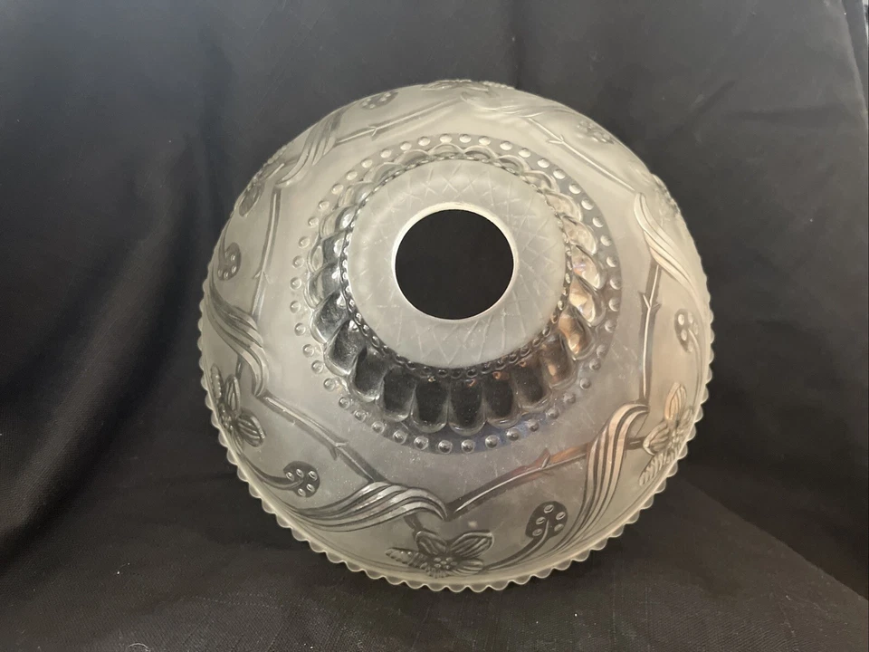 Torchierre Art Deco Floral Vintage Con Remolino Vidrio Reemplazo Para Lámpara de Pie Foto 4 de 4