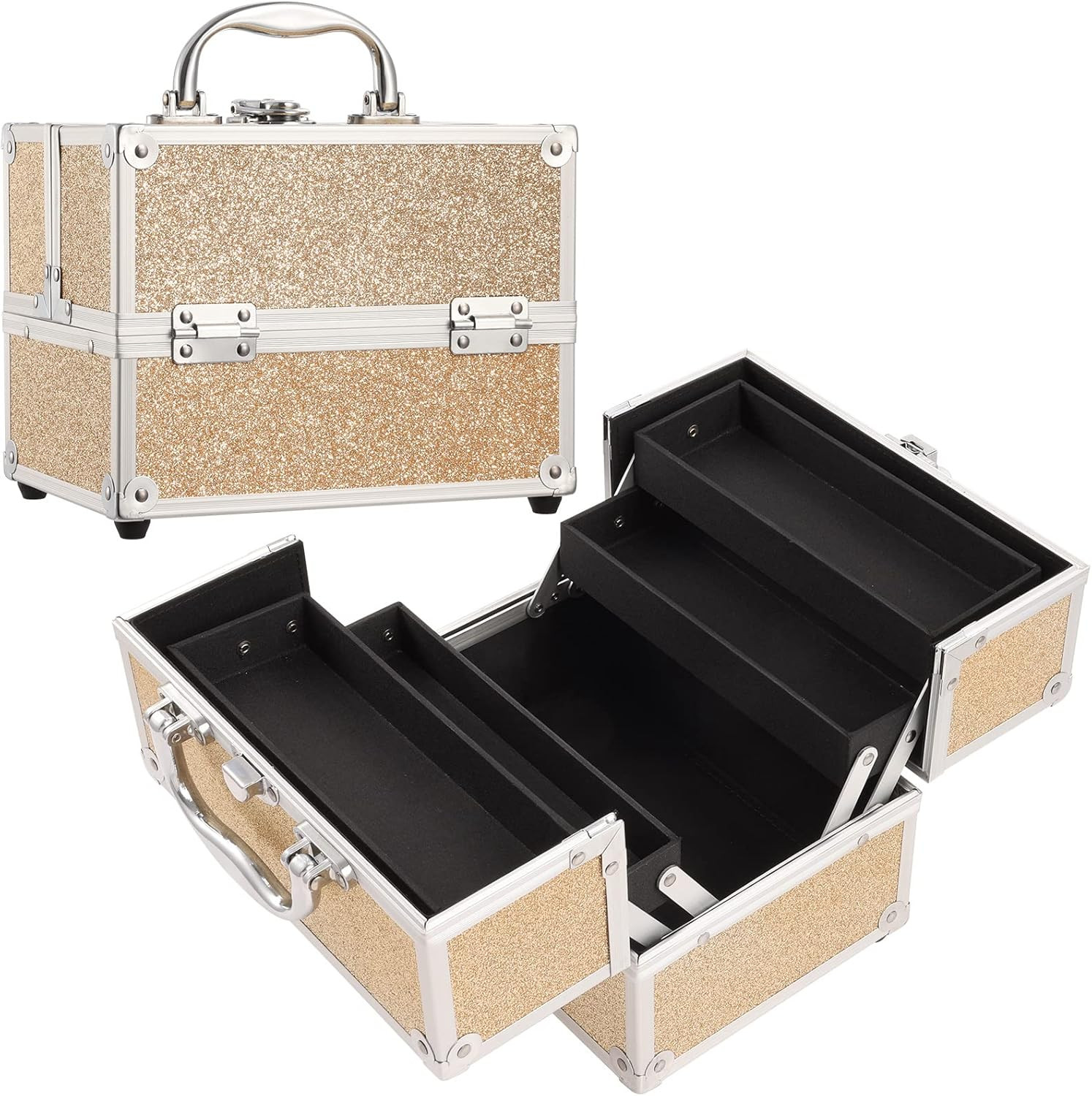 Beauty Case Valigetta Trucchi da Viaggio - Porta Cosmetici Rigido
