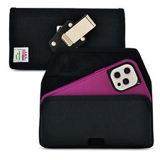 iPhone 13 12 Pro Max Fits OTTERBOX DEFENDER Black Nylon Holster Belt Clip Case