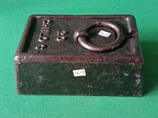 ANTICO PESO RETTANGOLARE IN GHISA FERRO BILANCIA BASCULA 20 KG RESTAURATO. CL49