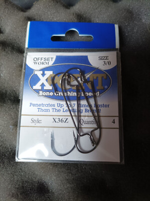 Daiichi ''X-Point''  x36z Worm Offset Haken # 3/0
