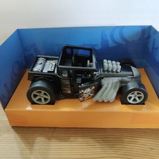 Hot Wheels 11cm Bone Shaker PullBack Open Door Diecast Real Riders 1/43 Black