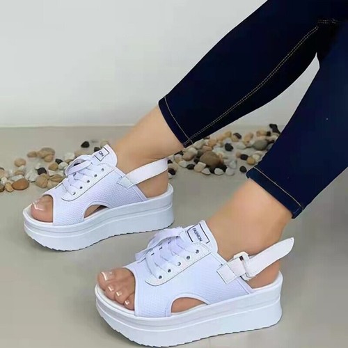 De Cuna Para Mujer Informal Plataforma Zapatillas Verano. | eBay