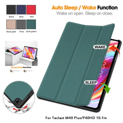 Folio Case For Teclast M40 Plus/P40HD Tablet 10.1'' PU Leather Shockproof Cover