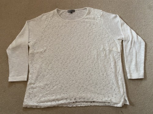 Beautiful ladies Ivory lace jumper top By CELLBES - Size 22 / 24 GREAT CONDITION - Picture 3 of 5
