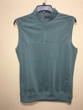 Adidas Men's Golf Adi Club Vest Aqua Green 1/4 Zip SZ S NEW