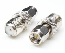10pcs F Female Jack to SMA Male Plug Straight RF Coaxial Connector Adapter