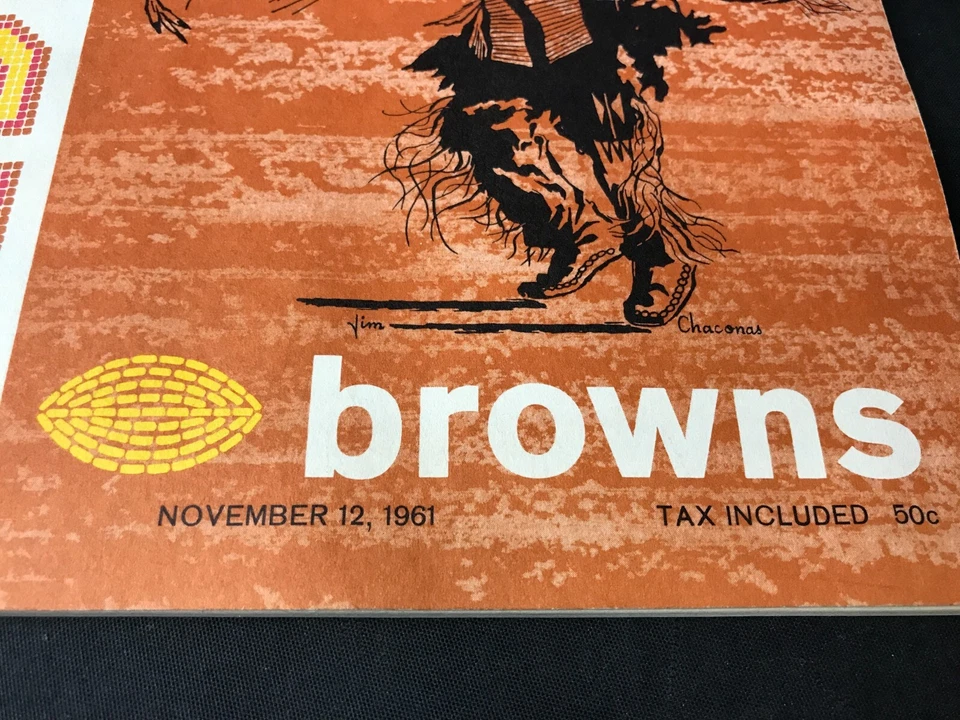 VTG Nov 12th 1961 Washington Redskins Vs Cleveland Browns Game Program HTF! - Image 4 of 4