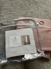 Image of blush pink eyelet curtains