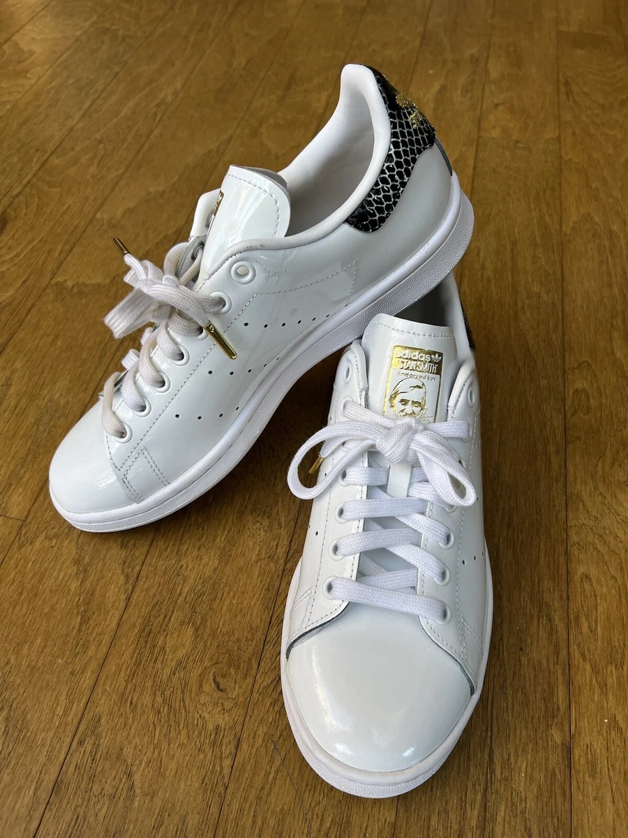 Women&#039;s Originals Stan Smith Shoes White Black-Gold Sz 9