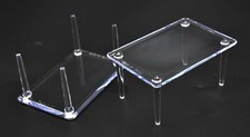 6 Pack: 4 Prong Display Table Stand 2.5 x 3.5" Clear Acrylic Made in the USA
