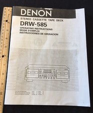 Denon DRW-585 Stereo Cassette Deck Original Owners Manual 15 Pages drw585 AB