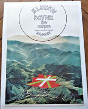 AFFICHE ENTOILEE ALDERDI EGUNA 80 ITZIAR PNV/EAJ BASQUE
