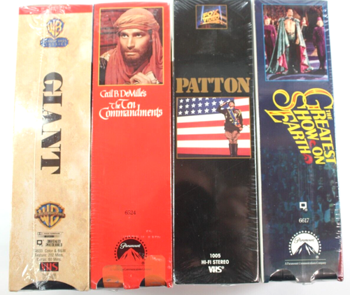 Classic Movie Lot VHS Giant, Patton, The Greatest Show On Earth, 10 Commandments - Picture 4 of 6