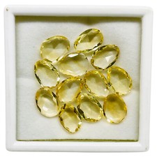 12 Pcs Natural Citrine 13.5-14mm Fancy Cut AAA Loose Untreated Gemstones Lot