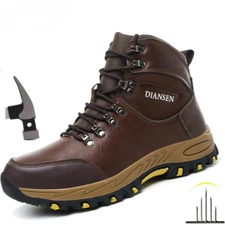 Lightweight Men's Work Safety Shoes Anti-puncture Steel Toe Non Slip Sneakers