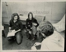 1972 Press Photo George McGovern Supporters David McCloud and Lisa Forman