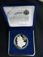 2000 SAN MARINO Italy rare silver COIN 10000 PROOF UNC