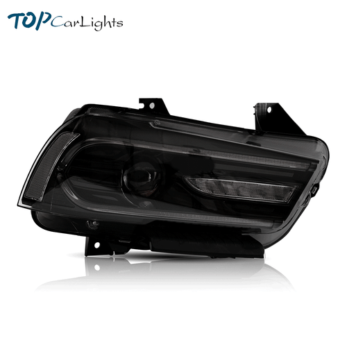 VLAND 2* Headlight For 2011-2014 Dodge Charger Dual LED W/ Strip Projector Lamp - Picture 2 of 13