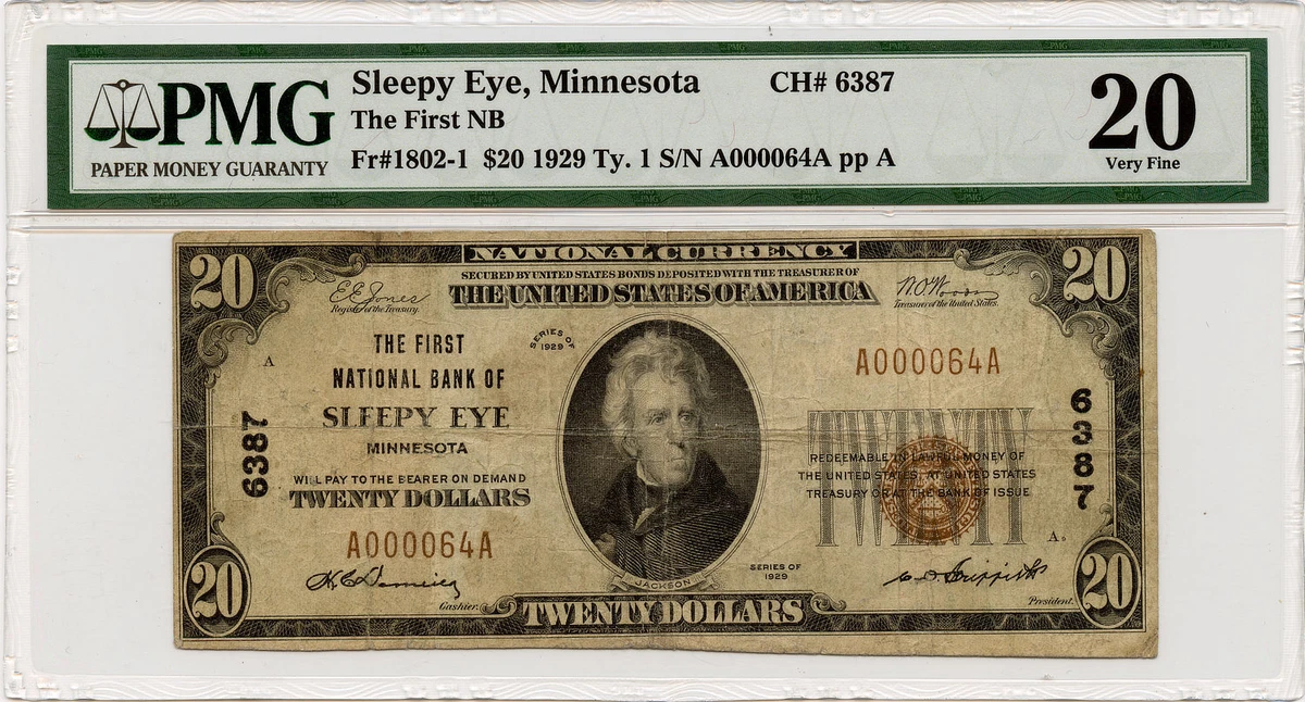 BANKNOTESコレクション 20枚 PMG Grade 20 $20 US National Banknotes for sale | eBay