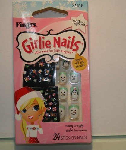 Girlie Nails Fing'rs little nails for litlle fingers press on choose Holiday - Picture 3 of 4