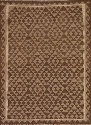 Tribal Nomadic-inspired Reversible Kilim Kelim Rugs 5x6 ft