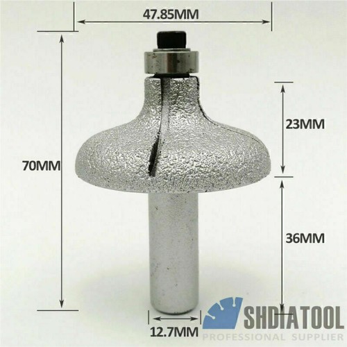 Fresa diamantata con stelo da 1/2 pollice per pietra fresa per granito e marmo T1 - Foto 29 di 38