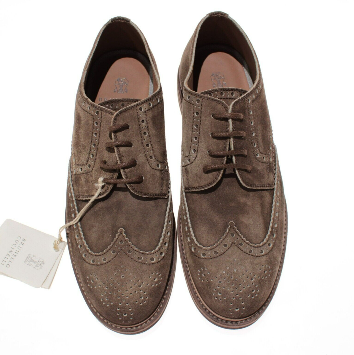 Brunello Cucinelli NWB Wingtip Derby Dress Shoes 42 9 US Solid