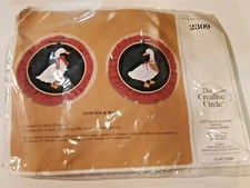 Creative Circle Embroidery Kit 2309 Geese Bib  Bows New 1984 Vintage
